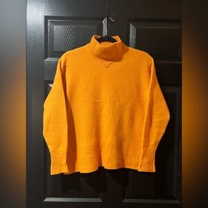 Everlane Orange Wool/Yak Hair Mock Turtleneck Sweater